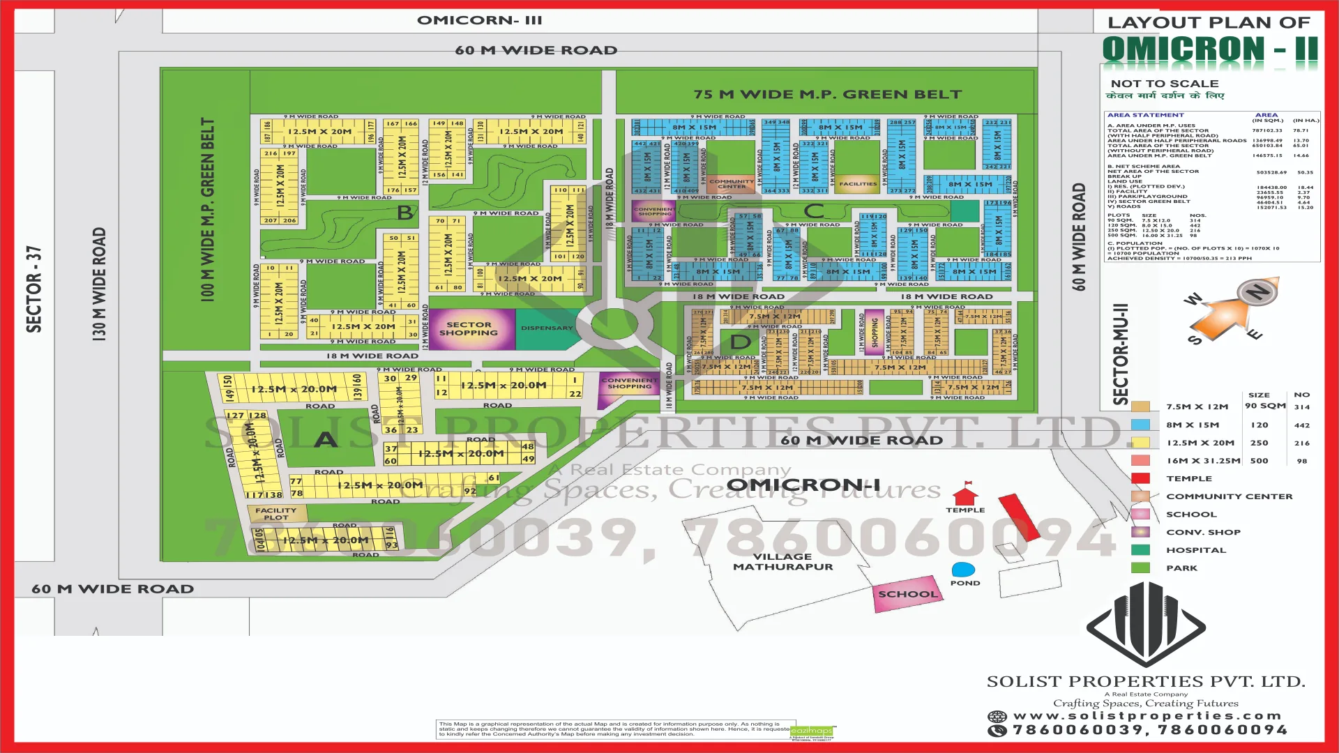 Omicron II Greater Noida Layout Map | Solist Properties